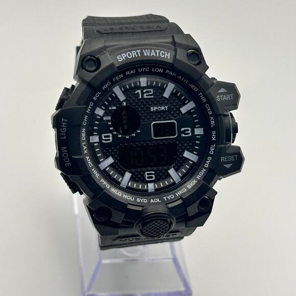 Men’s Multi-function Water Resistant Watch 52mm Black Digital Working - Picture 2 of 7